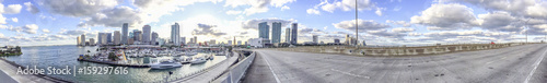 Panoramic view of Downtown Miami from Port Boulevard © jovannig
