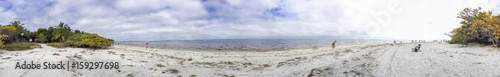 Sanibel Island panoramic view of beach near lighthouse  Florida