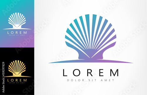 Shell Logo. Mollusk vector