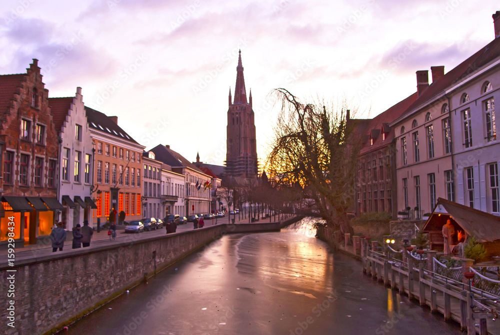 Fototapeta premium The fabulous medieval city of Bruges. Belgium.
