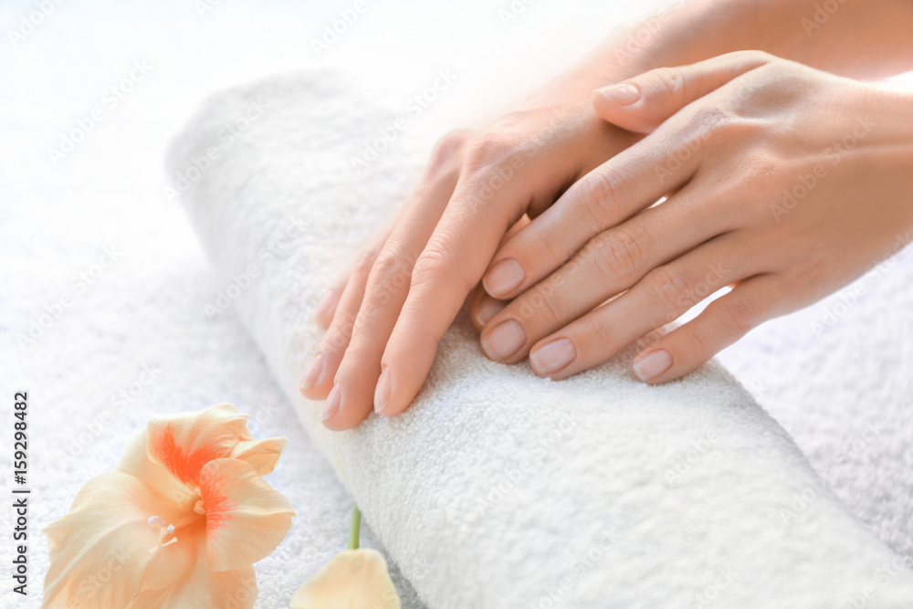 Female hands in spa salon Female hands in spa salon