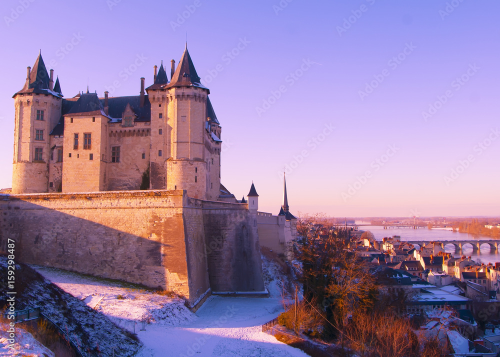 Castle Samur. The old medieval castle of France.
