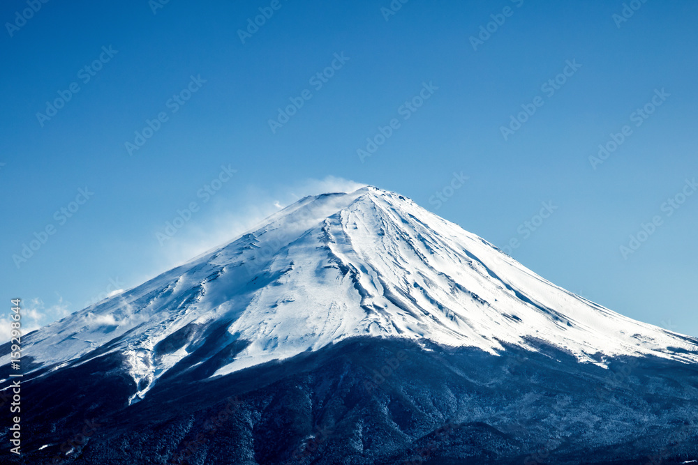 fuji Mountain blue sky