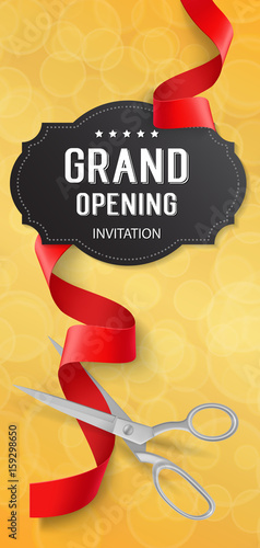 Grand Opening Lettering in Figured Frame