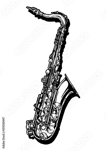 illustration of saxophone