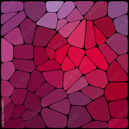 Abstract geometrical background consisting of pink  purple geometric elements arranged on a black background. Vector illustration.