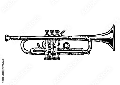 Photo illustration of trumpet