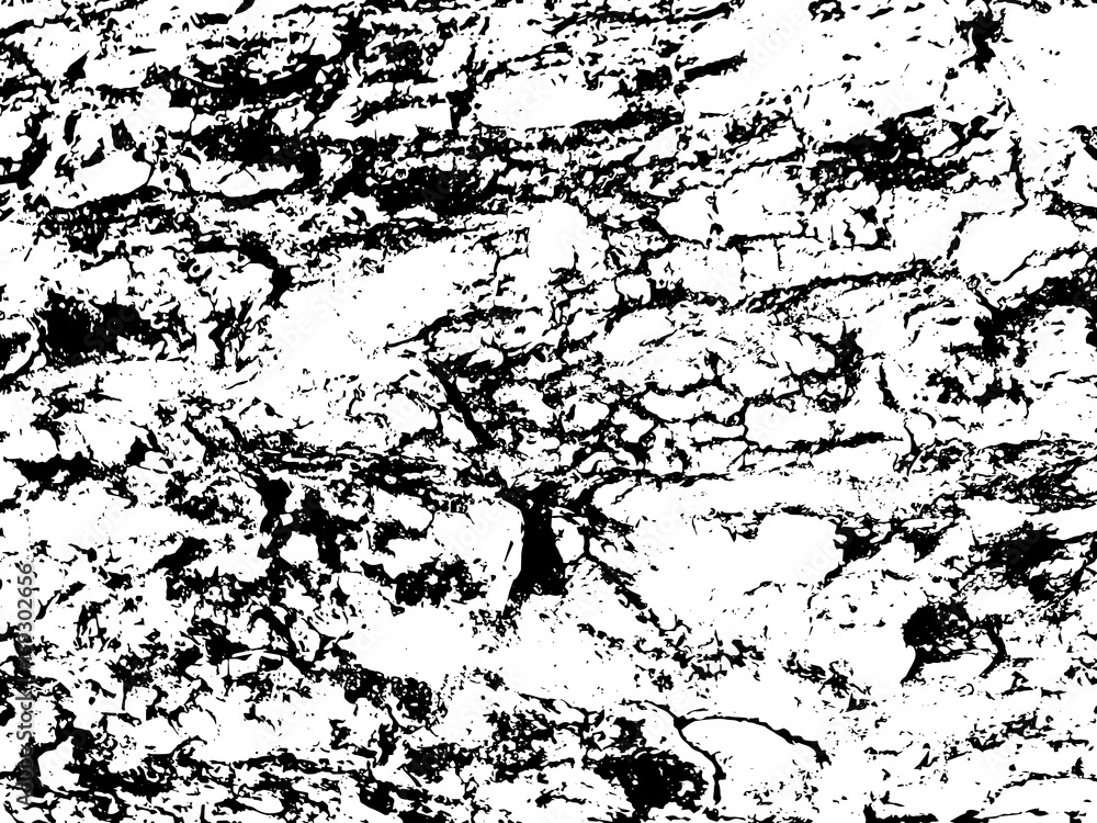 Naklejka premium Old wood bark monochrome vector texture. Obsolete texture of timber board.