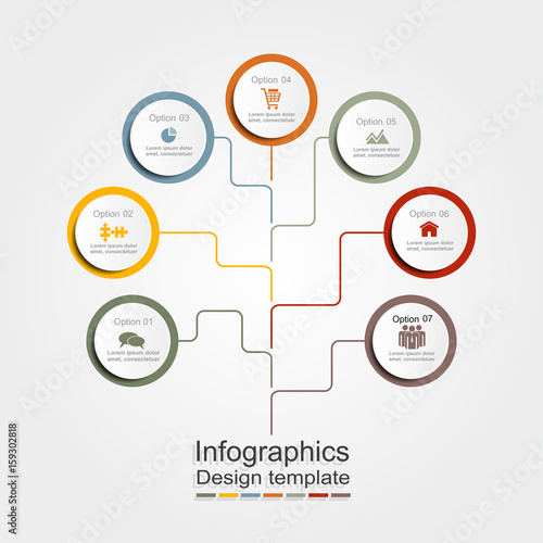 Infographic design template with place for your data. Vector illustration.