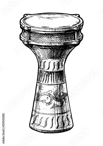 illustration of turkish darabuka