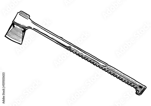 illustration of splitting maul