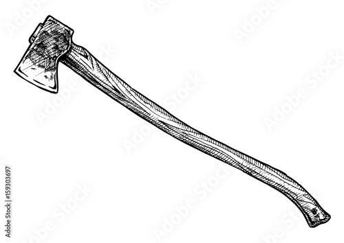 illustration of splitting maul