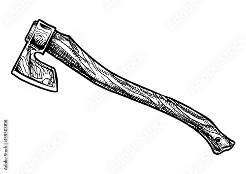 illustration of felling axe