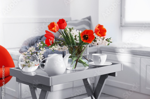 Vase with beautiful flowers...
