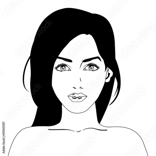 Beautiful face of a girl