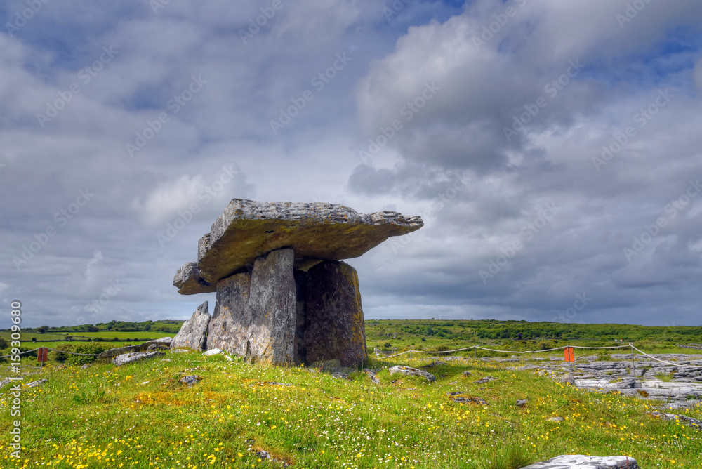 Poulnabrone Dolmen tomb, the Burren, Ireland