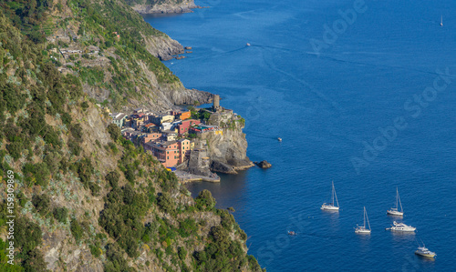 Ausblick auf Vernazza Cinque Terre Ligurien Italien