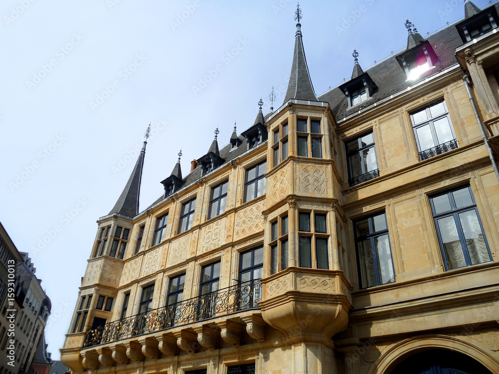 Gorgeous Facade of The Palais Grand Ducal in Luxembourg city, Luxembourg 
