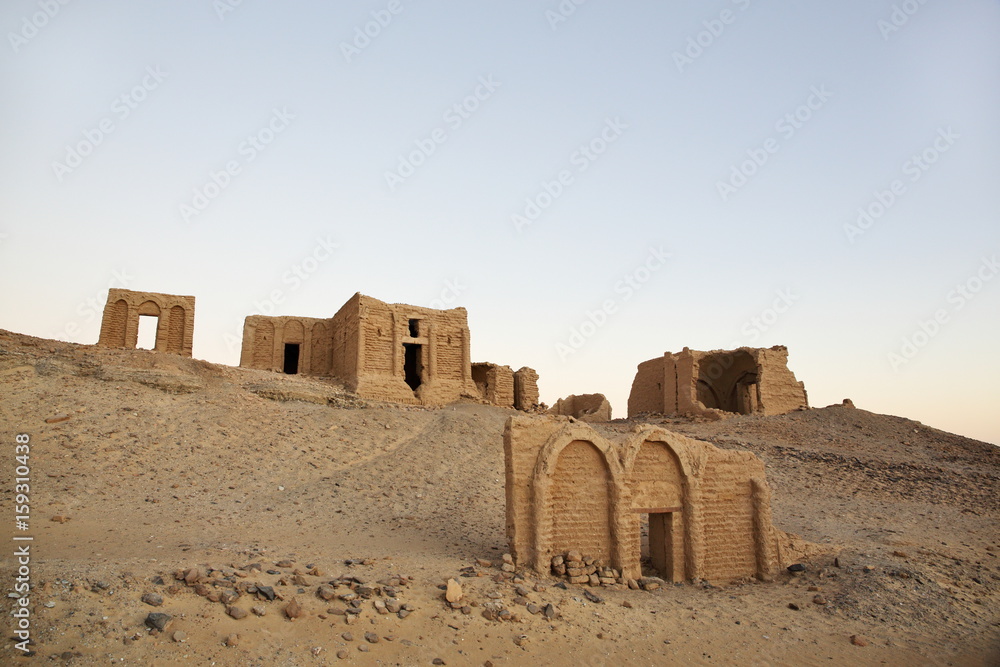 Tombs of the Al-Bagawat (El-Bagawat), an early Christian necropolis, one of the oldest in the world, Kharga Oasis, Egypt Tombs of the Al-Bagawat (El-Bagawat), an early Christian necropolis, one of the oldest in the world, Kharga Oasis, Egypt