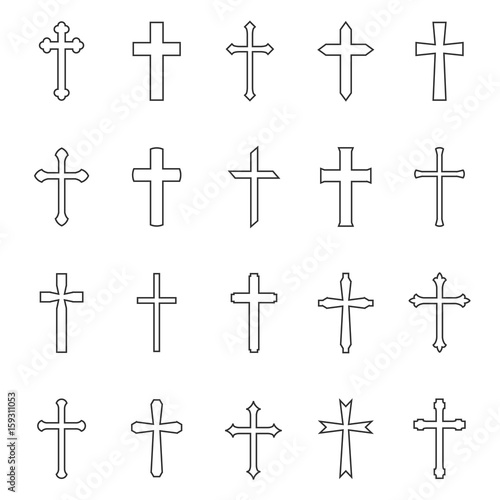 Cross contour outline art set