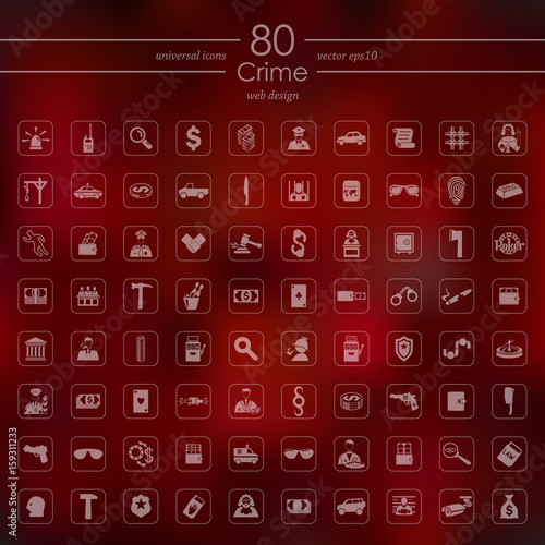 Set of crime icons