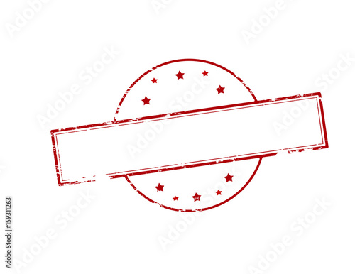 Round stamp with stars