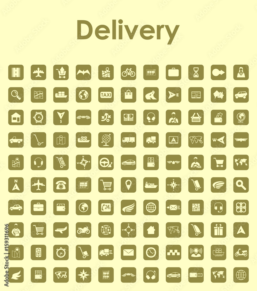 Set of delivery simple icons Set of delivery simple icons