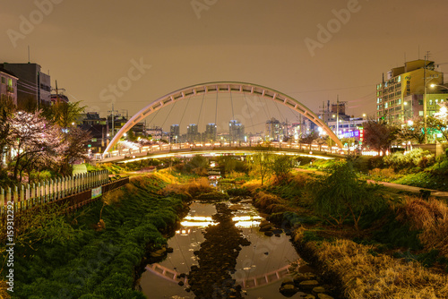 city night skyline seoul korea