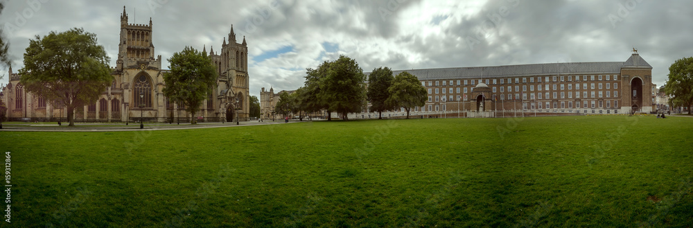 Panoramic view over Bristol Collage Green B