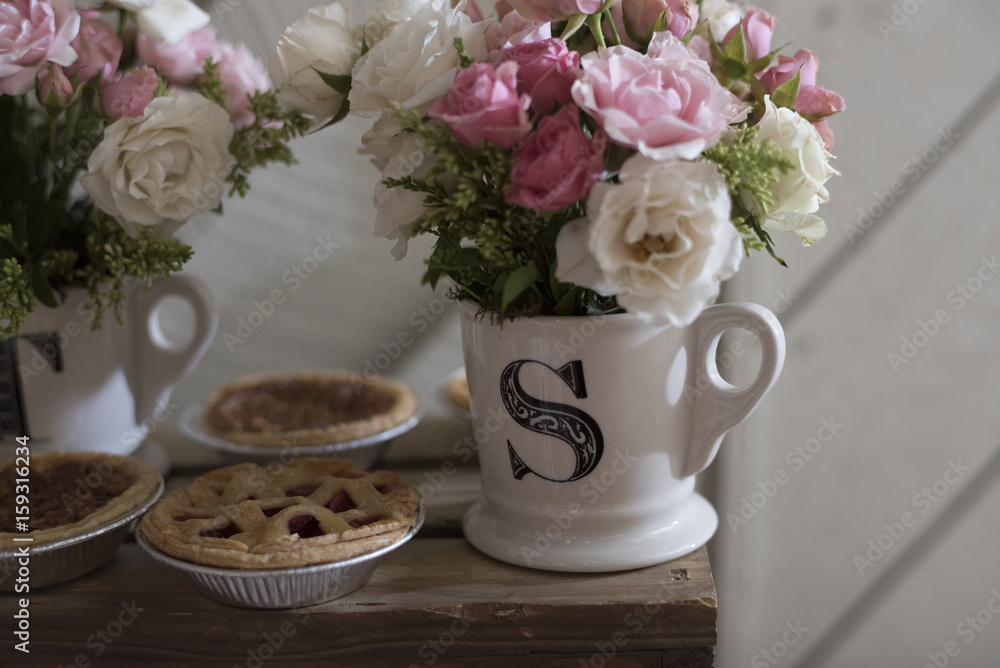 Pink and White Wedding Dessert Bar Pink and White Wedding Dessert Bar