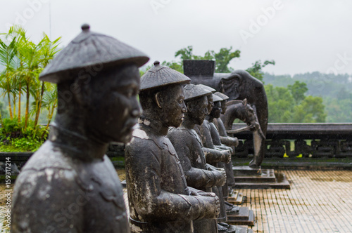 Statues of warriors in Imperial Khai Dinh