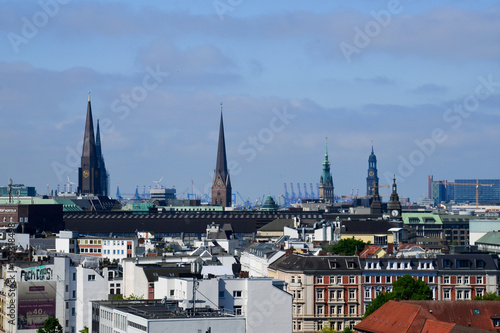 Ausblick über Hamburg aus dem Geschäftshaus Steindamm 94