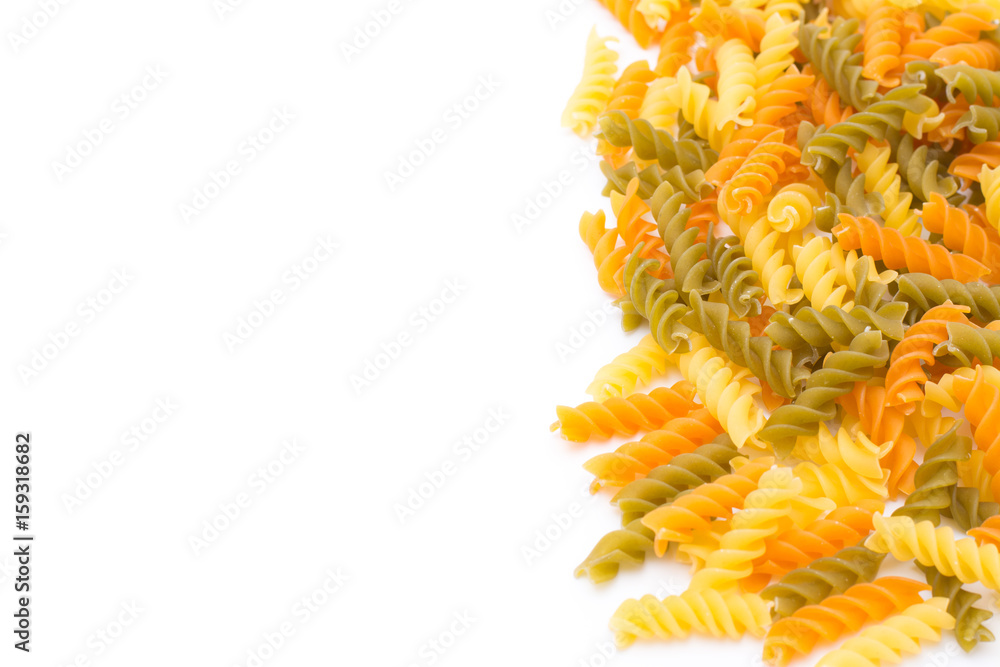 Raw spaghetti isolated on white background Raw spaghetti isolated on white background