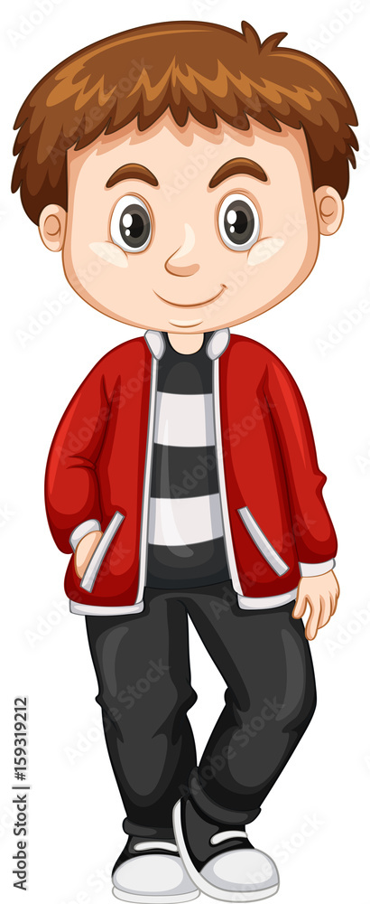 Little boy in red jacket Little boy in red jacket