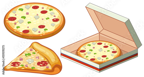 Pizza in paper box