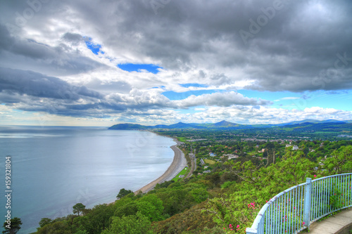 Photography The view from Killiney Hill in Dublin, Ireland.