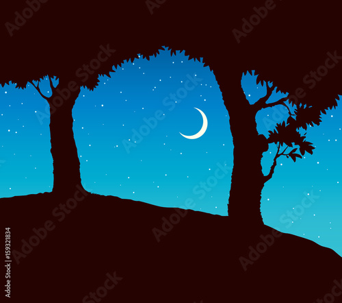 Tree frame. Vector illustration