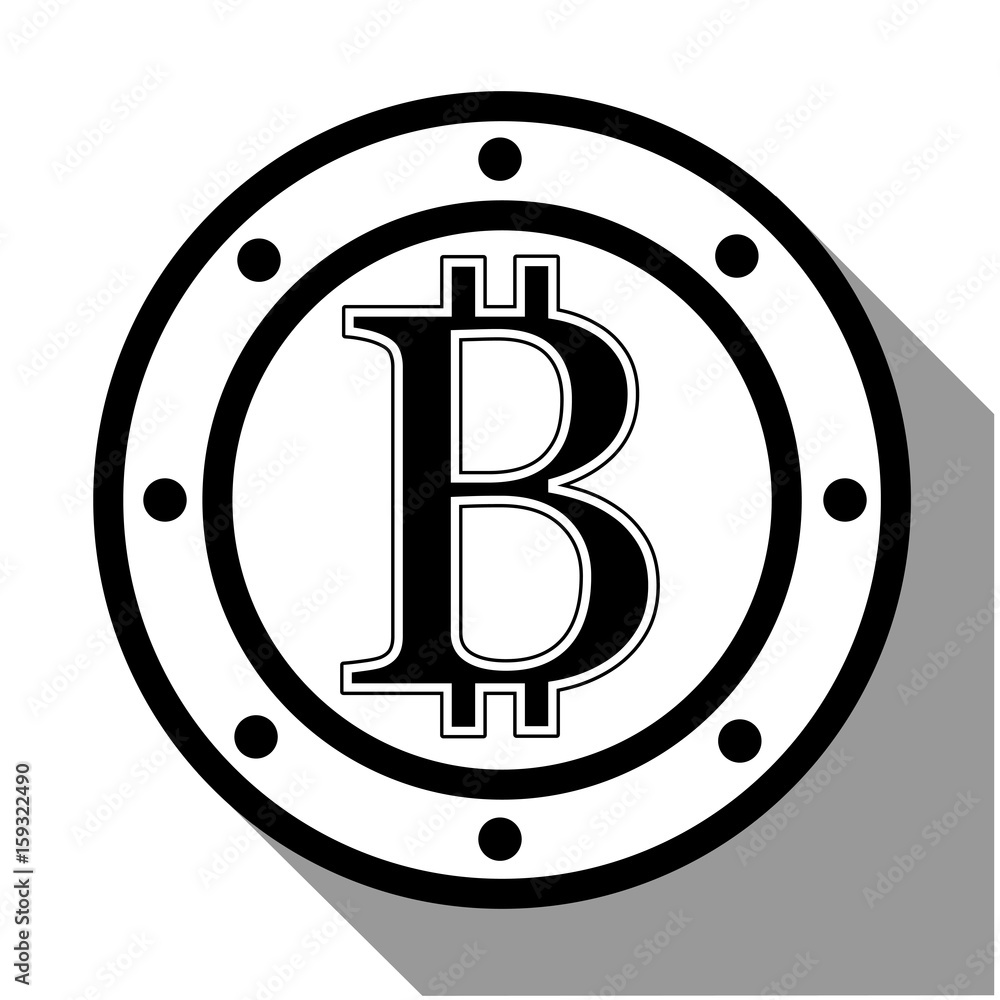Bitcoin flat design, virtual coin. Vector illustration Bitcoin flat design, virtual coin. Vector illustration