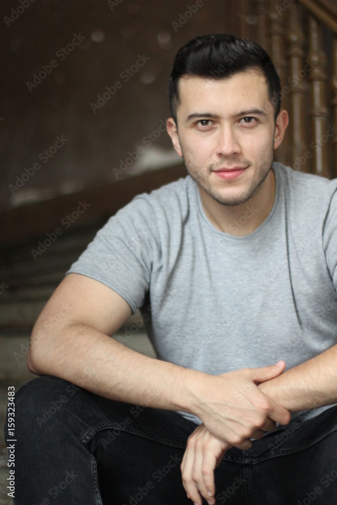 Gorgeous man smiling close up Gorgeous man smiling close up