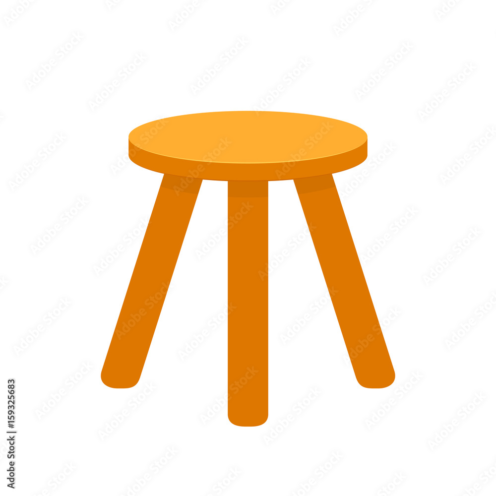 three legged stool Stock Vector | Adobe Stock