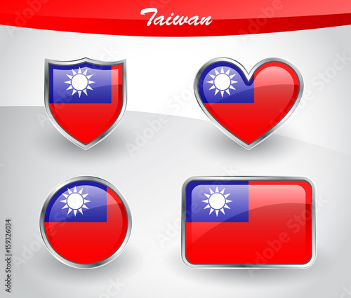 Glossy Taiwan flag icon set Free Download Glossy Taiwan flag icon set - GFXLoad