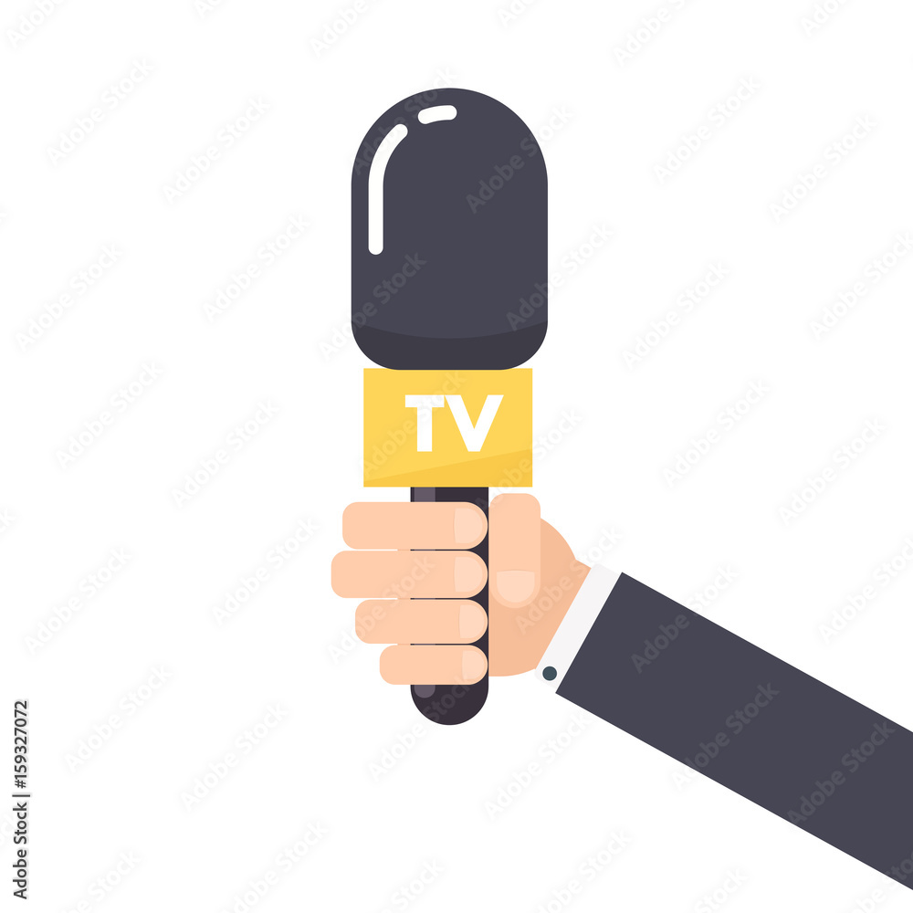 Fototapeta premium hand holding microphone
