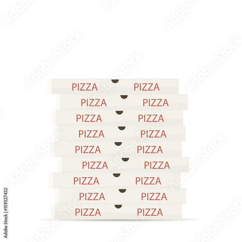 stack of pizza boxes