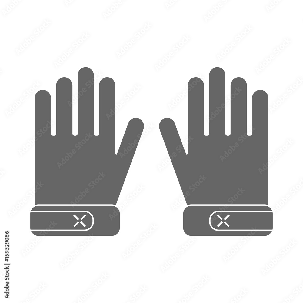 Protective gloves, working clothes. Flat icon, object for design. Protective gloves, working clothes. Flat icon, object for design.