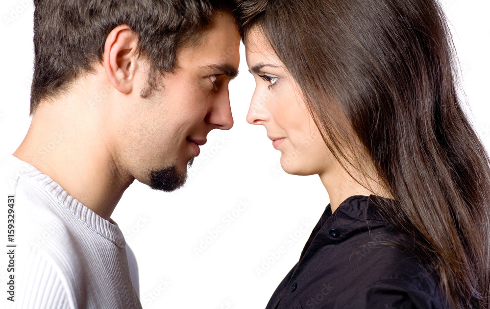 Young attractive couple, isolated Young attractive couple, isolated