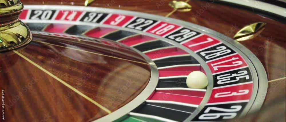 Spinning roulette and the ball in it Spinning roulette and the ball in it