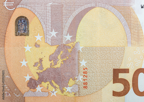 Fotografie Fifty euro banknote close-up