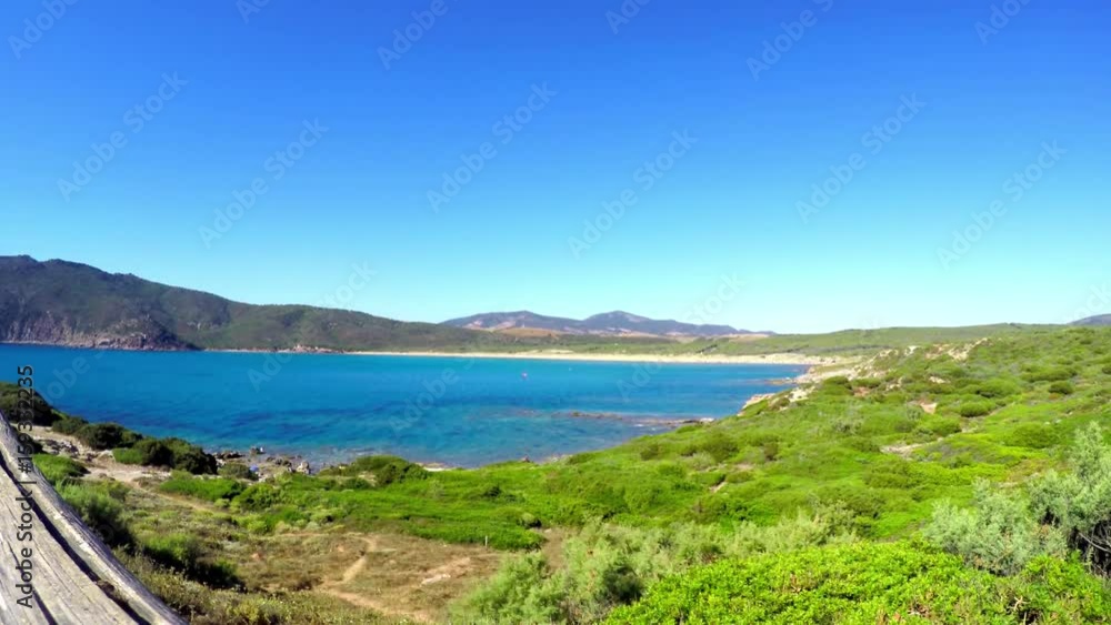 Porto Ferro shoreline on a sunny day in springtime. Sardinia, Italy Porto Ferro shoreline on a sunny day in springtime. Sardinia, Italy