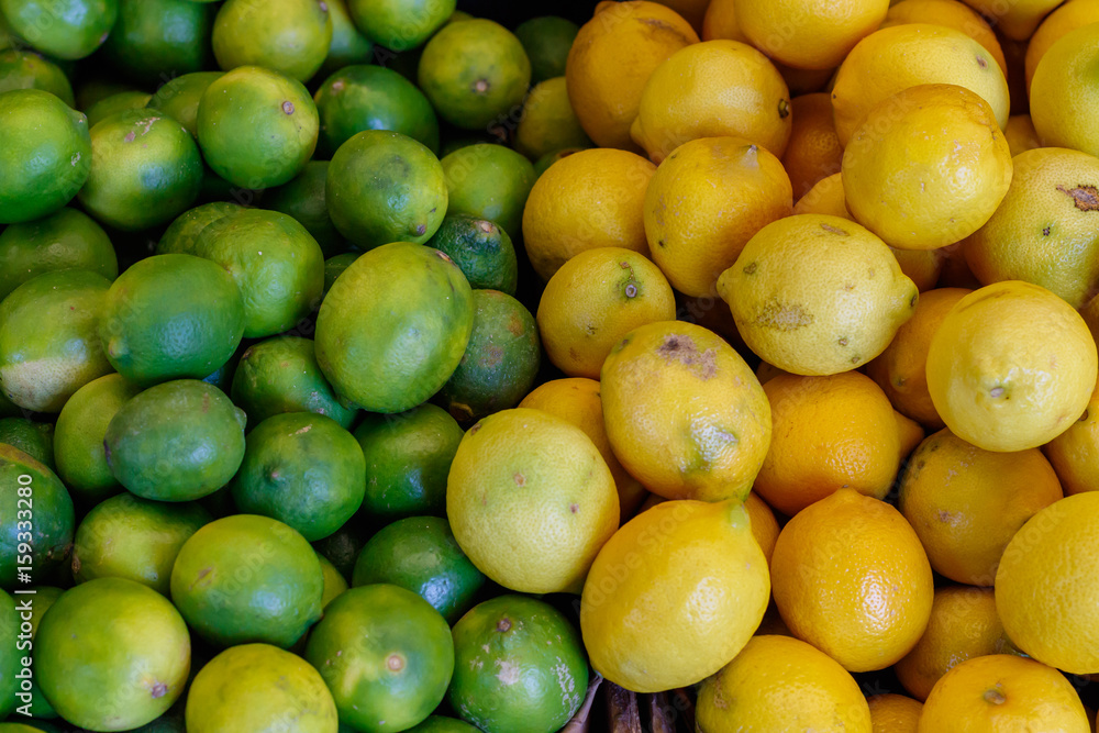 Lemons and Limes at a Farmers Market