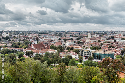 Vilnius panorama from the hill of the Three Crosses, Lithuania